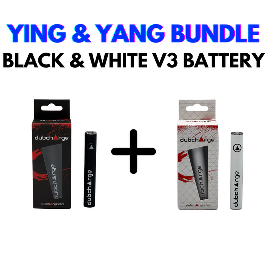 Yin & Yang Bundle: White & Black DubCharge V3 510 Thread Batteries